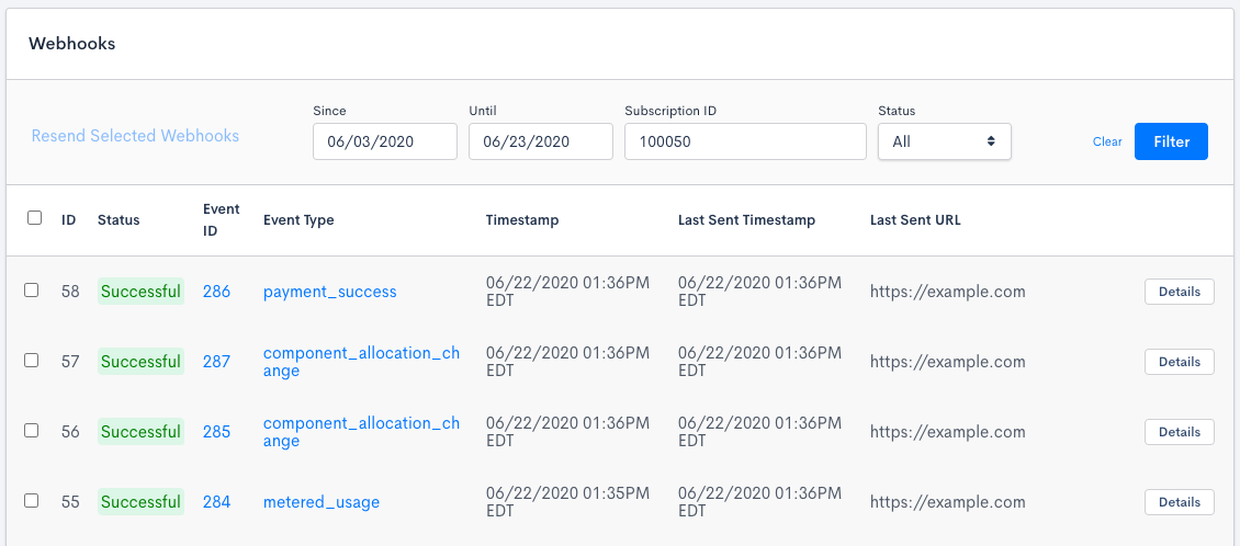 Webhook Logs